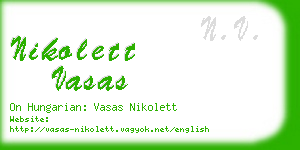 nikolett vasas business card